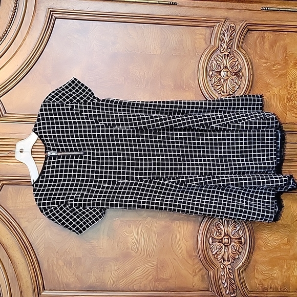 So Cute Silence+Noise blk/white check DRESS SZ S - Picture 3 of 6
